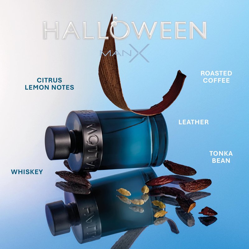 Halloween Man X Eau de Toilette for Men. Amberry Fougere Long Lasting Fragrance with Notes of Lemon, Cinnamon and Amber (4.2 Fl Oz)