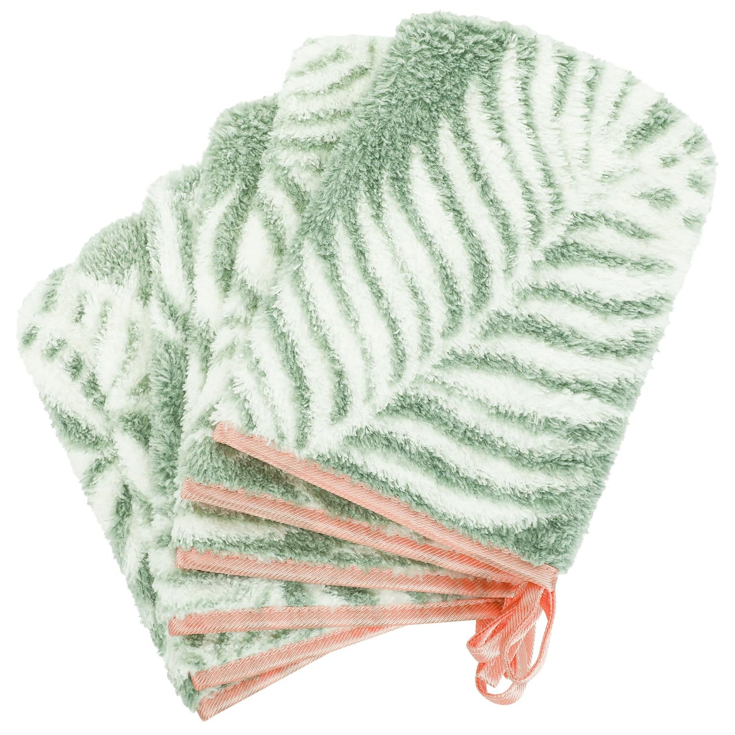 PHOGARY Washcloth 6 Pack for Face Body Bathroom, 6"x8" Super Absorbent & Soft Coral Fleece Facial Cloths for Showering, Quick Dry Towel with Hanging Loop