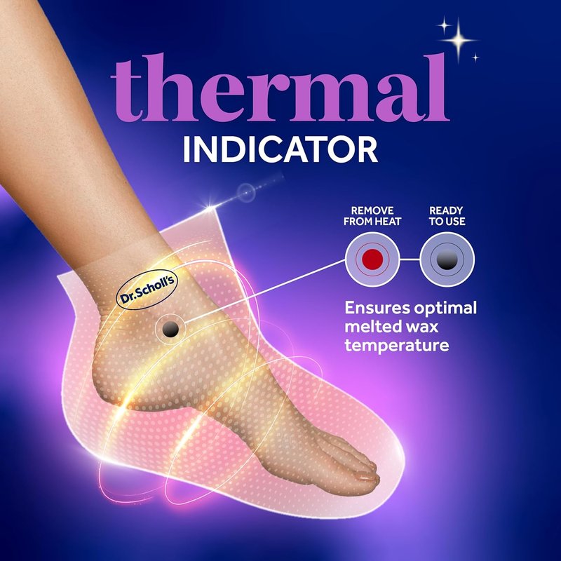 Dr. Scholl's Pedi Perfect Warming Paraffin Spa-Inspired Foot Mask-Hydrating Blend of Paraffin Wax, Coconut, Argan & Jojoba Oil, Helps Restore & Moisturize Dry, Cracked Feet at Home, Reusable up to 4x