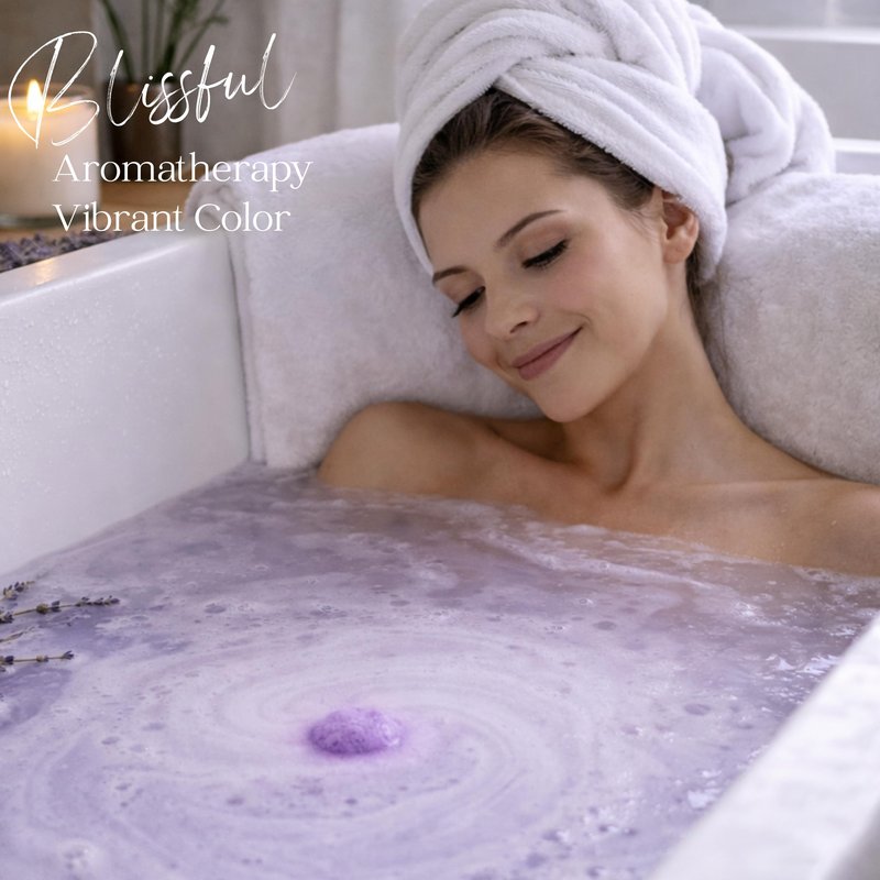 EvolutionUSA Lavender Dreams Bath Bombs for Women, 12 Organic Flower Bath Bombs, Soft Lavender Bath Bombs, Womens Bath Bombs Gift, Lush Bath Bombs for Girls, Relaxing Bathbombs, Bath Balls