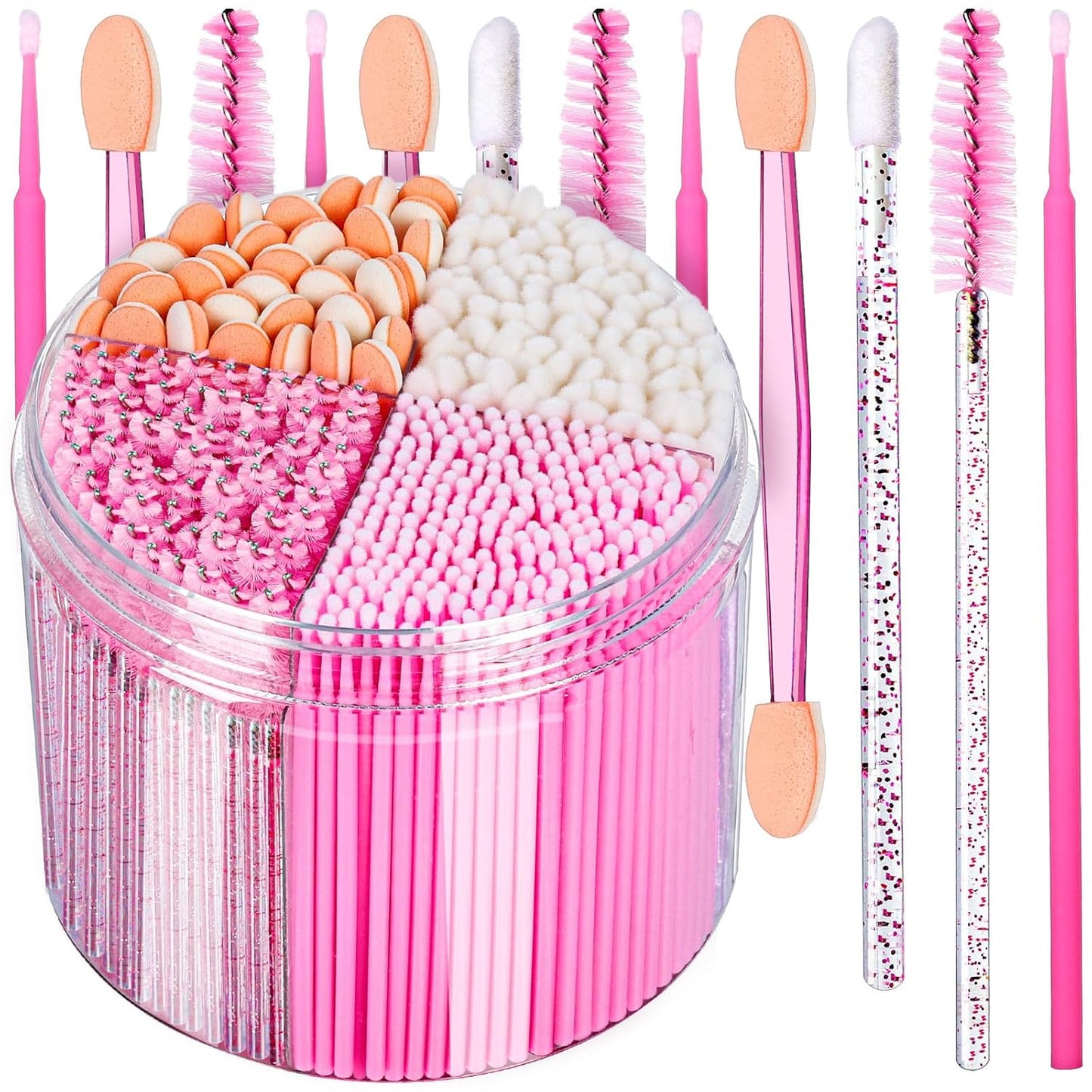 Teenitor Disposable Makeup Applicators Kit - 310PCS Mascara Wands, Eyeshadow & Lip Applicators | Essential Tools for Makeup Artists