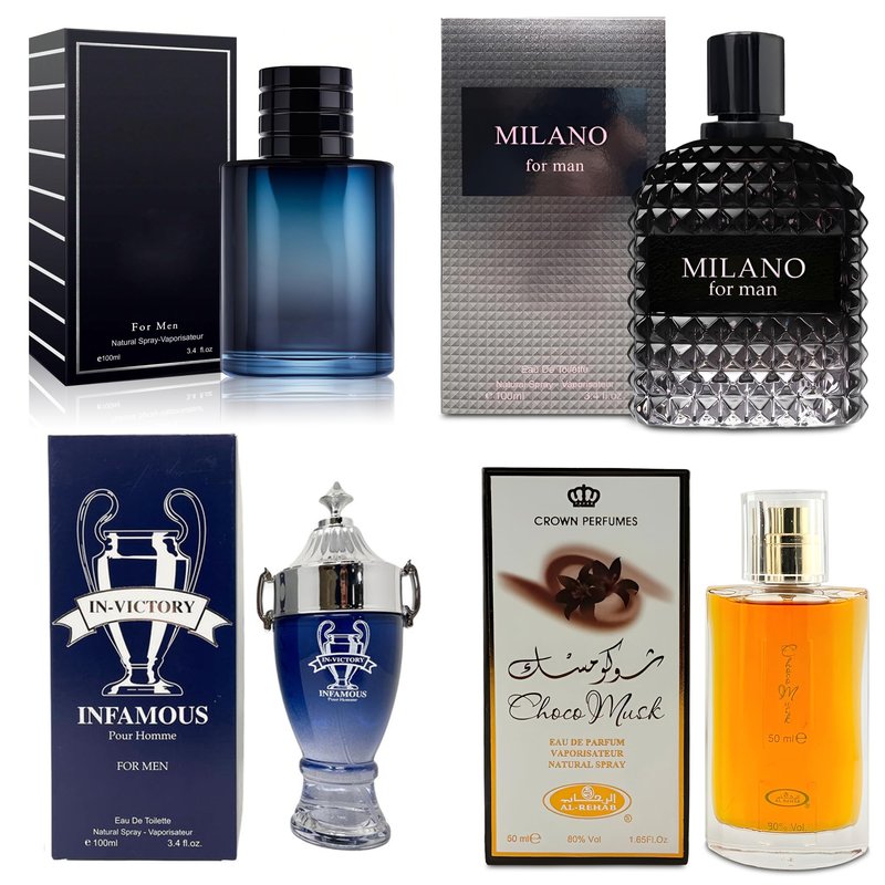 AFLUXE 4-Piece Cologne for Men Set Eau de Toilette Natural Spray Men Perfume Long Lasting Fragrance for Daily Use