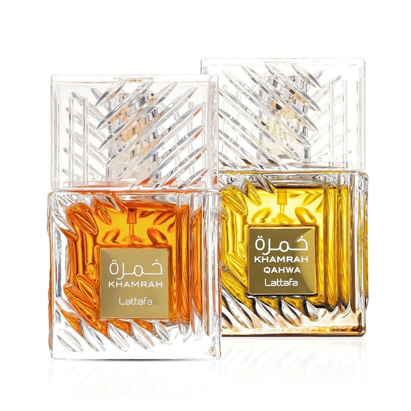 Lattafa Khamrah Eau De Parfum Unisex 3.4 Fl Oz - Long-Lasting Arabic Fragrance | Luxury Gift Set with Spicy, Sweet & Woody Notes
