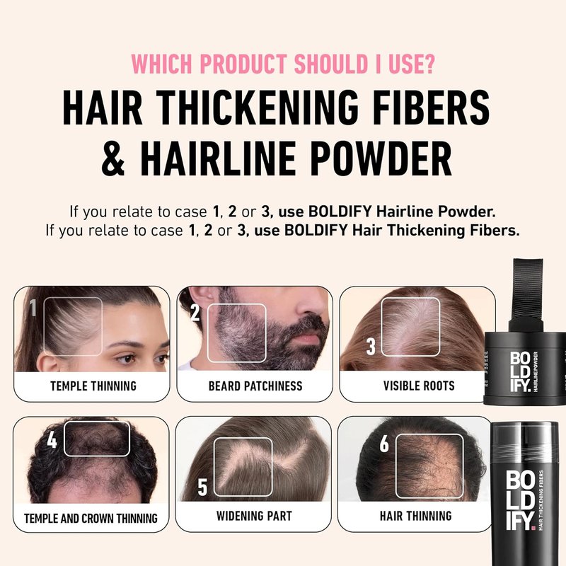 BOLDIFY Hairline Powder - Water-Resistant Root Touch Up for Gray Coverage | 10g Light Brown, 24-Hour Stain-Proof Solution