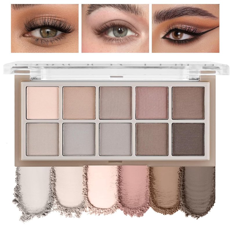 Skiennix Matte Eyeshadow Palette - Ten High-Pigmented Neutral Shades | Blendable, Vegan & Cruelty-Free