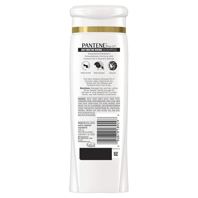 Pantene Daily Moisture Renewal Duo set, 12.6 Oz Shampoo and 12 Oz Conditioner