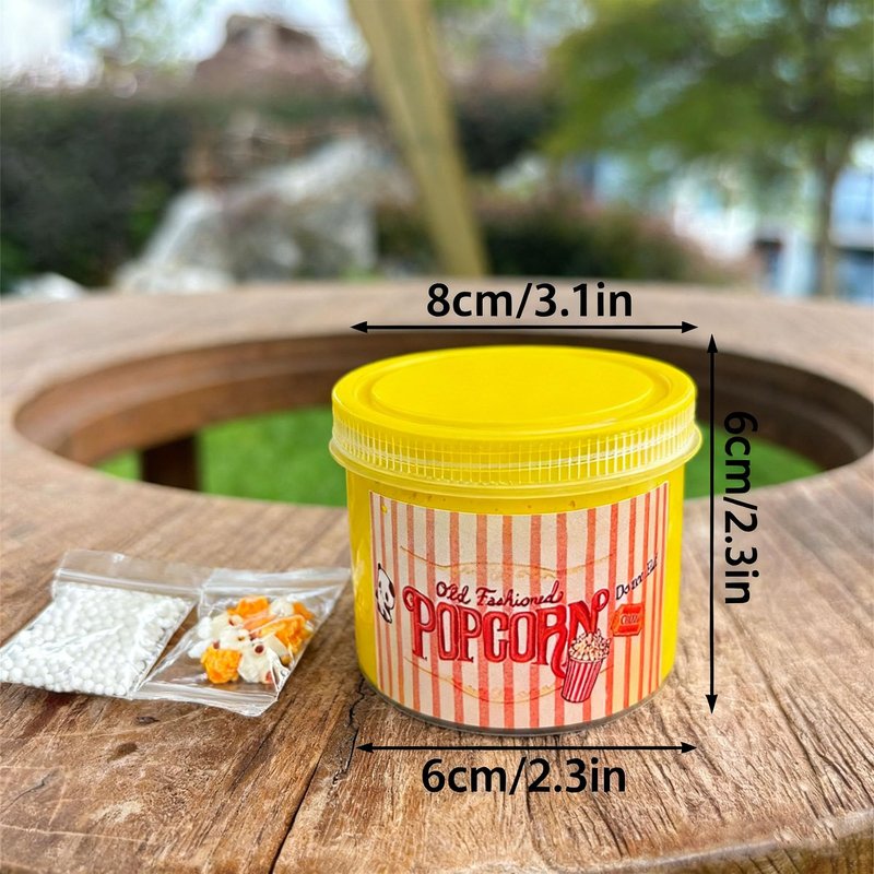 LDJDSDS Yellow Popcorn Foam Slime, Stretchy, Non-Sticky Slime Kit for Kids, Thick and Glossy Textured Slime Birthday Gift & Cute Toy Party Favors for Girls & Boys