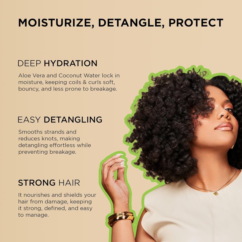 African Pride Moisture Miracle Pre-Shampoo Hair Detangler - Hydrates & Strengthens with Aloe & Coconut Water | 18 oz.