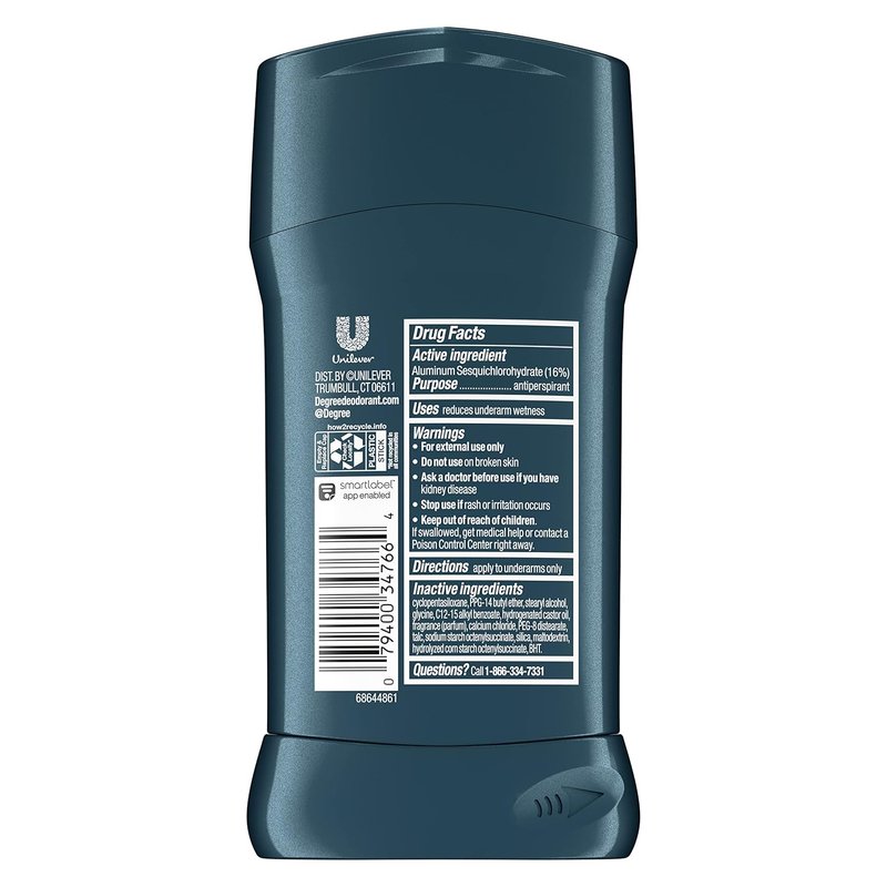 Degree Men Advanced Protection Antiperspirant - Cool Rush 72-Hour Odor Control | 2.7 oz (4 Count)