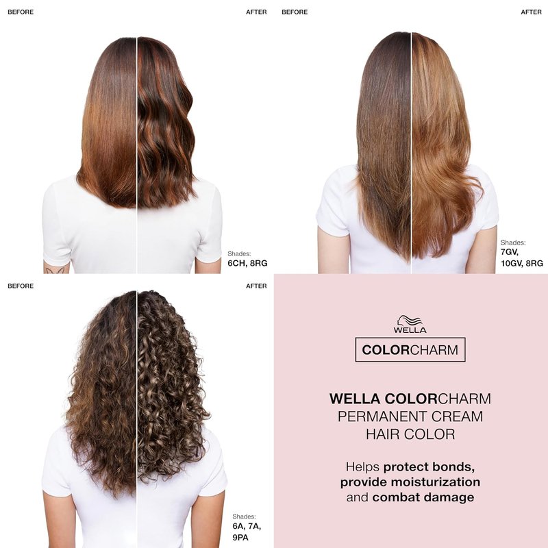 COLORCHARM Permanent Cream Hair Dye | Auburn, Red Violet Hair Colors | Burgundy, Copper, Cherry Cola Shades | 100% Gray Coverage | Vegan, Free of Phthalates & Parabens | 2 oz.