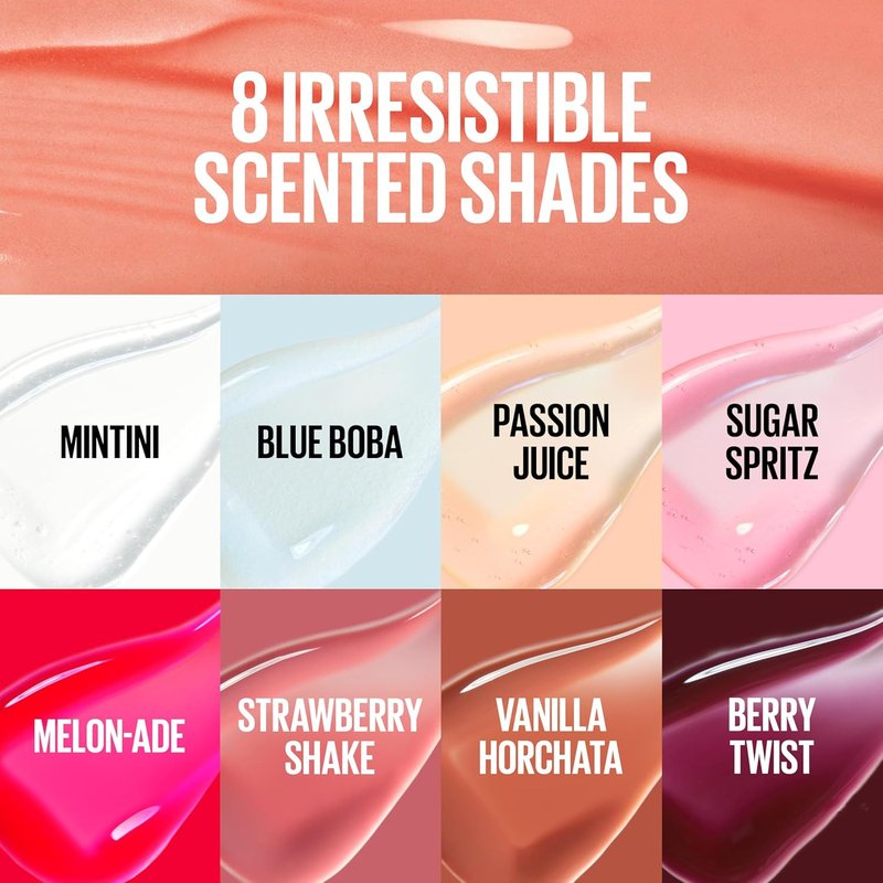 MAYBELLINE Lifter Oil-in-Gel Lip Gloss for Glassy, Bouncy Shine, Hydrating, Tinted Lip Balm and Moisturizer with Hyaluronic Acid and Passionfruit Oil, Blue Boba (Sheer Blue Pearl)