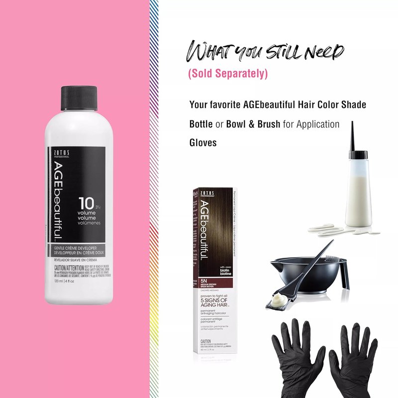 AGE Beautiful Gentle Creme Hair Developers - Professional Permanent Hair Color | Long-Lasting Gray Coverage