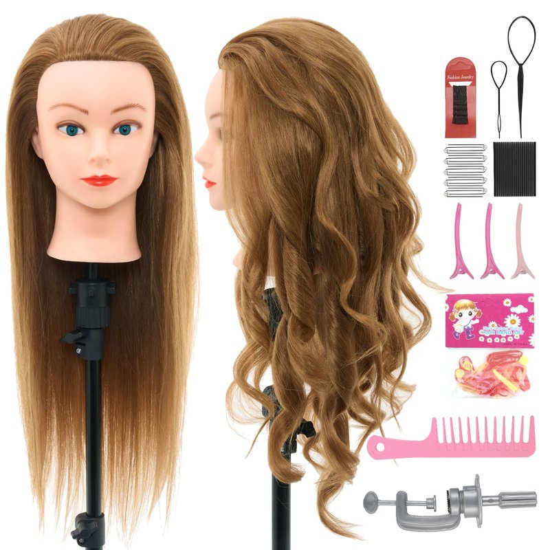 Mannequin Head Human Hair-31
