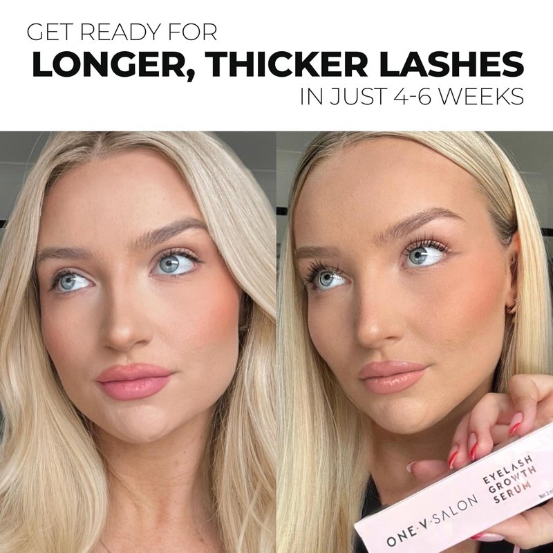 One V Salon Eyelash Growth Serum - Achieve Fuller, Longer Lashes | Vegan & Cruelty-Free (3mL)