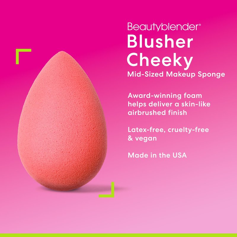 Beautyblender® | Cheeky Beautyblusher - Cream & Powder Blush Blender Makeup Sponge by Beauty Blender - Super-Soft Foam, Reusable, Washable, Streak Free Application