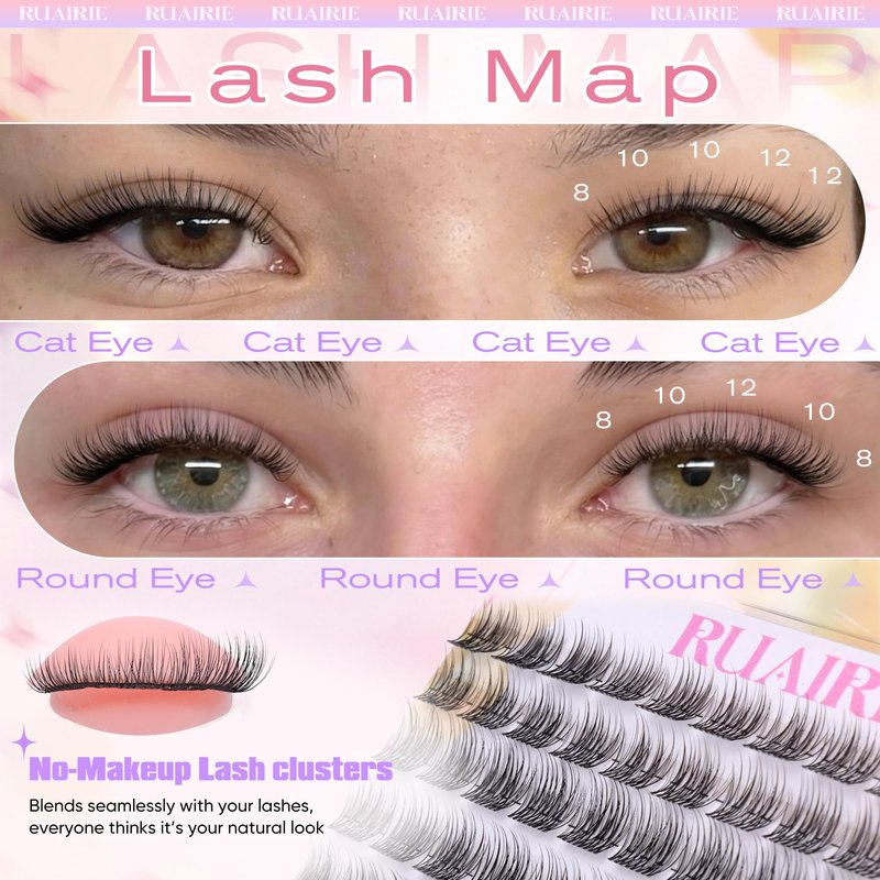 Natural Lash Clusters Wispy Eyelash Clusters 8-12mm Short Lashes Clusters Daily Wear Cluster Eyelash Extensions 108pcs C-Curly Cluster Lashes Invisible Band Individual Lashes DIY Lash Extensions