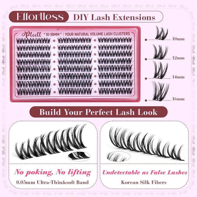 Flaunt Lash Clusters - Wispy Faux Mink Eyelash Extensions | 10-16mm D Curl Volume Lashes