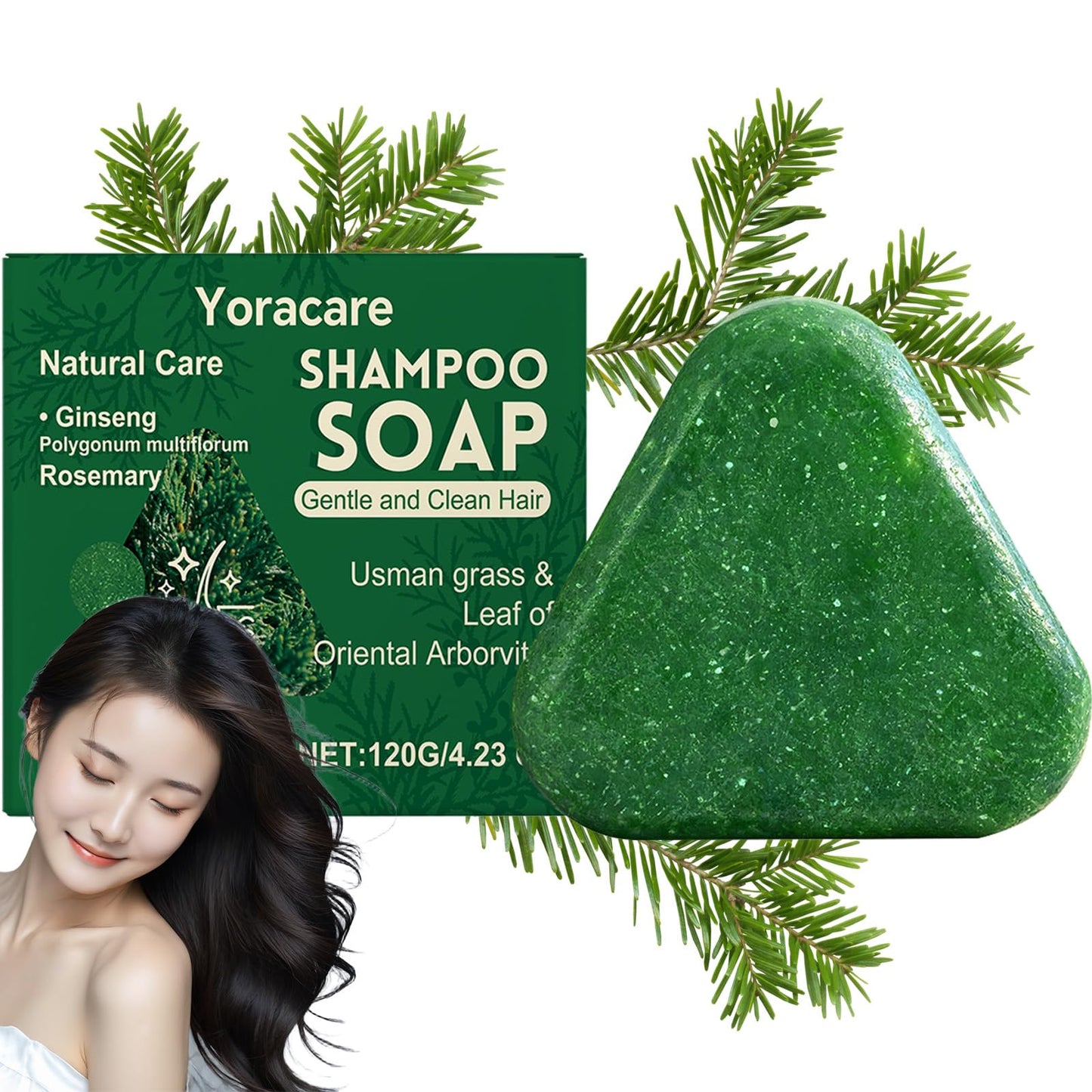 Yoracare Korean Scalp Revival Bar,Strengthening Botanical Formula, Deep Hydrating Scalp,Strengthening & Thinning Hair, Gentle Hydrating Solid Shampoo (1, 4.23OZ)