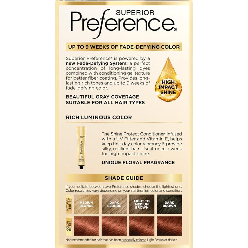 L'Oreal Paris Hair Color - Superior Preference Light Auburn 6R | Fade-Defying, Up to 9 Weeks of Radiance