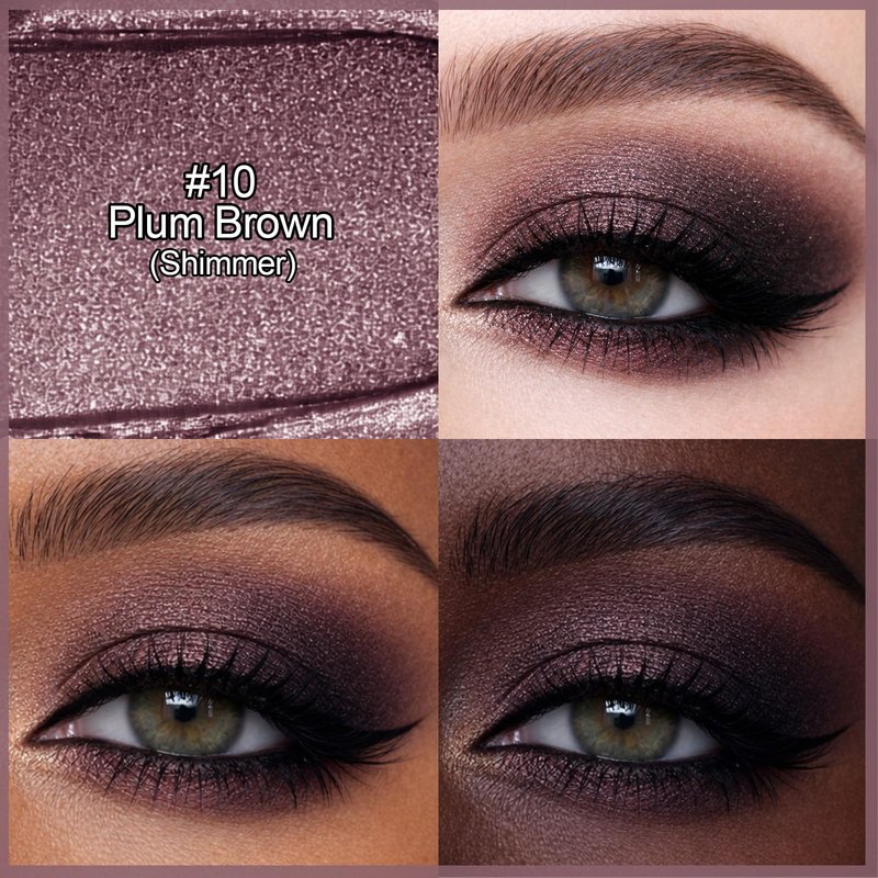 Erinde Plum Brown Eyeshadow Stick, Waterproof Shimmer Eye Shadow Sticks, Cream Eye Shadow Pencil Crayon, Buildable & Blendable Long-Lasting Eyeshadow for Women, Vegan & Cruelty-Free, B10