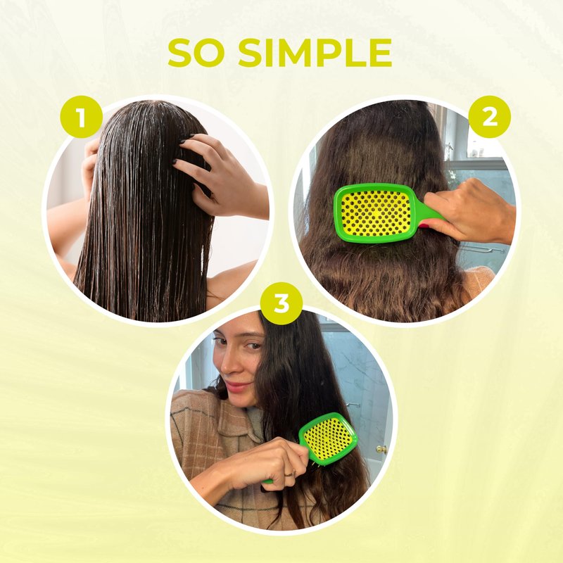 FHI Heat UNbrush Detangling Brush for Pain-Free Brushing on All Wet or Dry Hair Types — Durable DuoFlex Anti-Static Bristles, Lightweight Handle, Vented Hair Brush