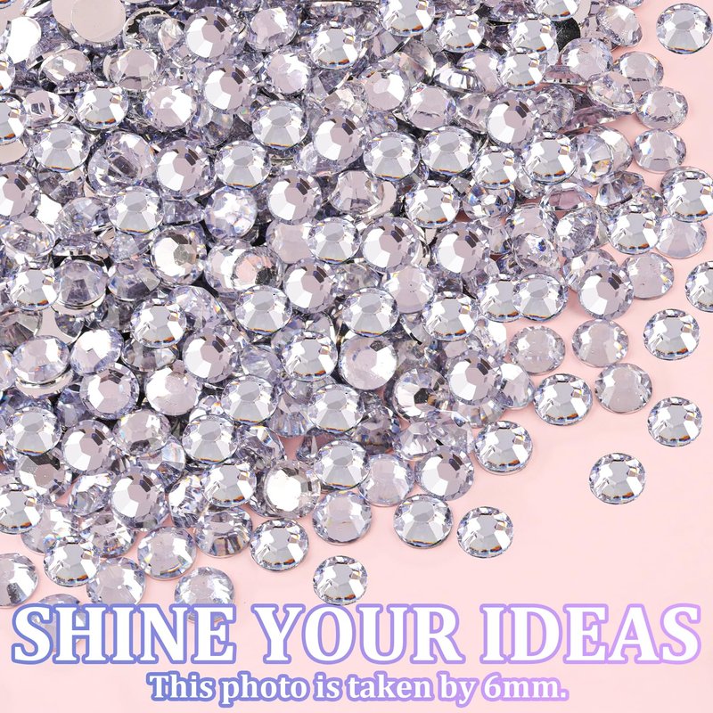 16000Pcs Resin Rhinestones for Crafting, Silver Clear Flatback Gems, Bedazzling Crystal with 3Pcs 10ml B7000 Jewelry Glue Bedazzler Kit for DIY Crafts Clothing Tumblers Shoes Fabric Nail Art