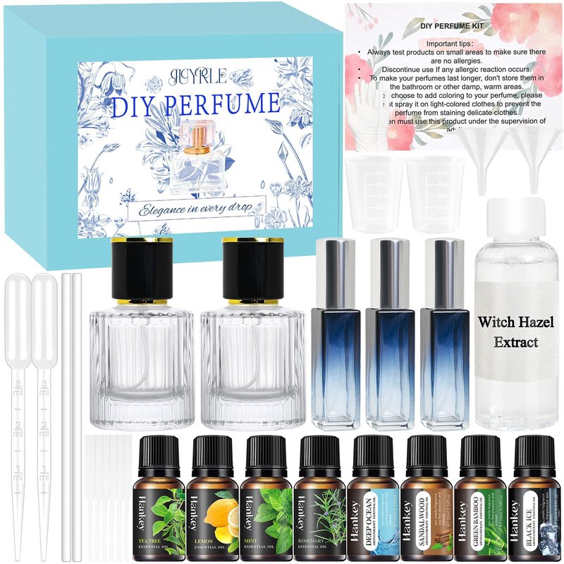 JUYRLE Perfume Making Kit- DIY Cologne Making Kit for Men, Make Your Own Scent with Essential Oil, Spray Bottle, Men's Cologne, Perfume Making Kit for Adults, Scent Set Gifts for Women Boyfriend