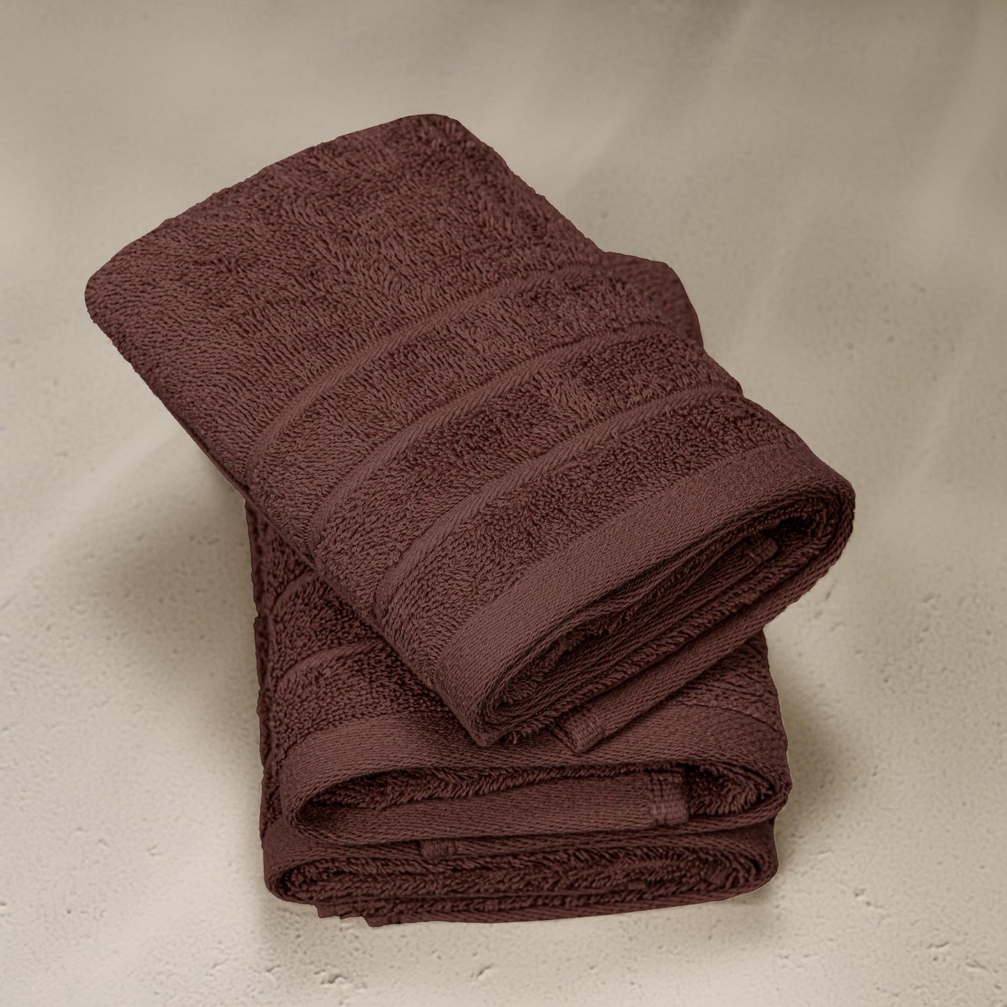 Tens Towels Pack of 6 Hand Towels, 100% Cotton, Lighter Weight, Quick to Dry, 16 x 28 Inches, Super Soft & Absorbent, Perfect for Bathroom & Kitchen (Brown)