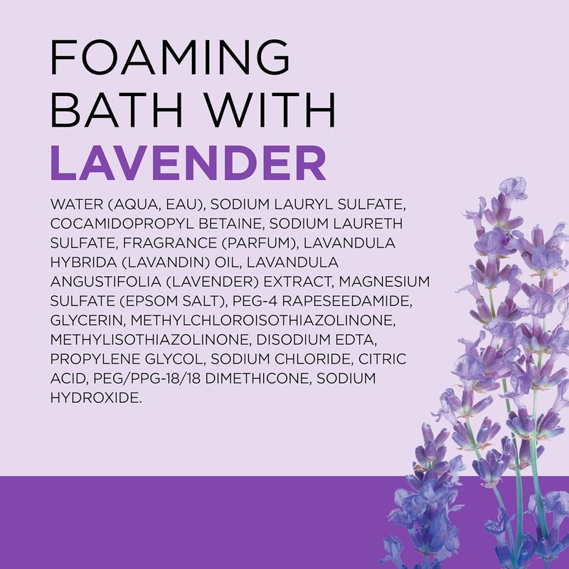 Dr Teal's Foaming Bath - Pure Epsom Salt for Soothe & Sleep | Lavender, 34 fl oz (Pack of 2)