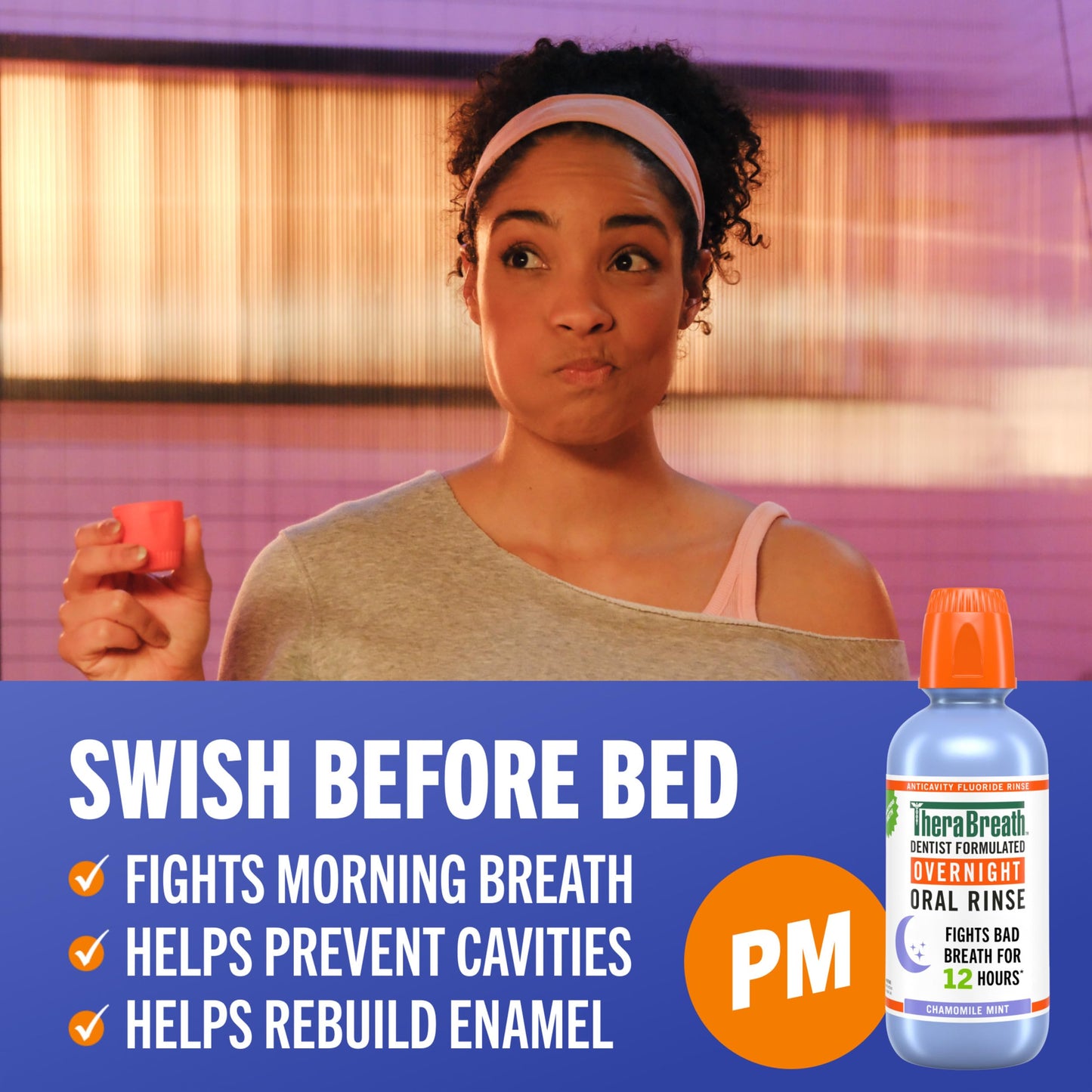 TheraBreath AM + PM Mouthwash Bundle, Morning & Overnight Rinses, 16 fl oz (2-Pack)
