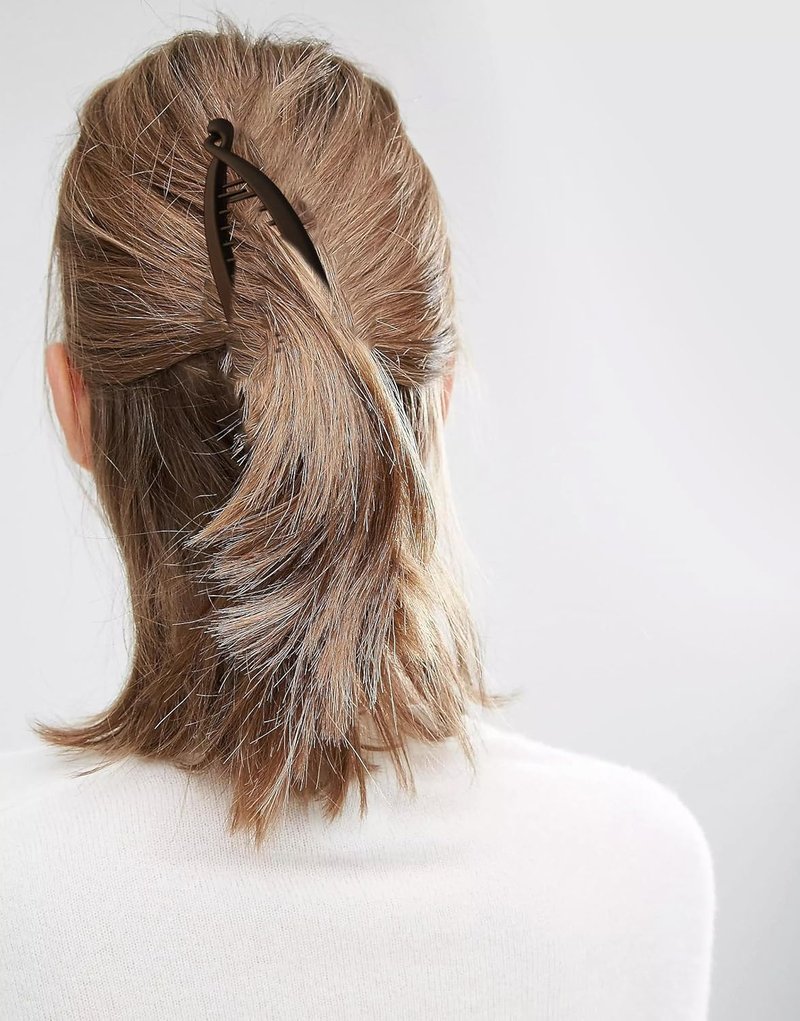 Banana Clips for Women - 2 Pcs Small Volumizing Hair Claw Clips | Retro Styling Accessories for Thin Hair
