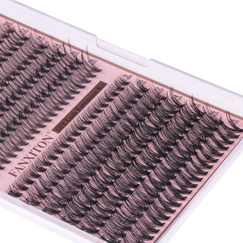 FANXITON Natural DIY Lash Extension Kit - Wispy 20D & 30D Clusters | 280 Pcs, 8-16mm Lengths