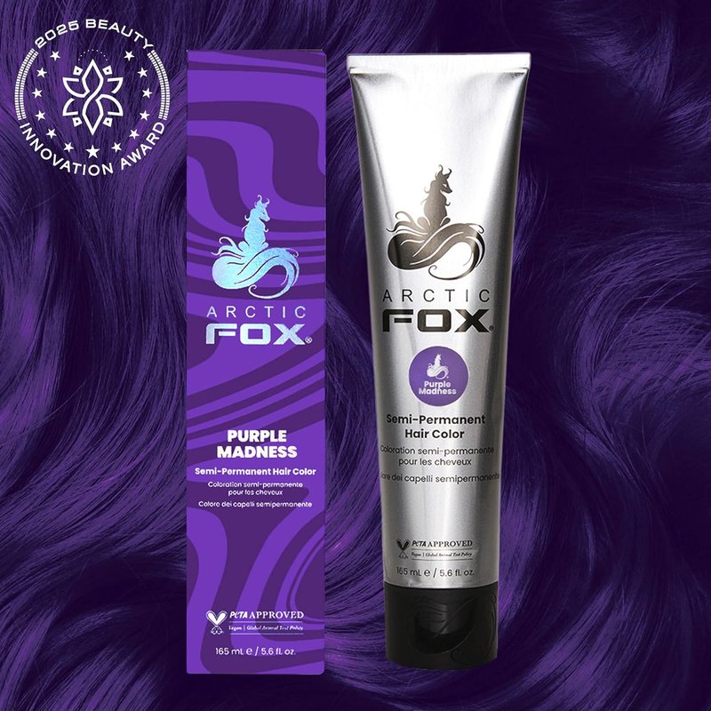 Arctic Fox Semi-Permanent Hair Color - Purple Madness | Vegan, Ammonia-Free, Hydrating Formula, 5.6 Fl Oz (Pack of 2)
