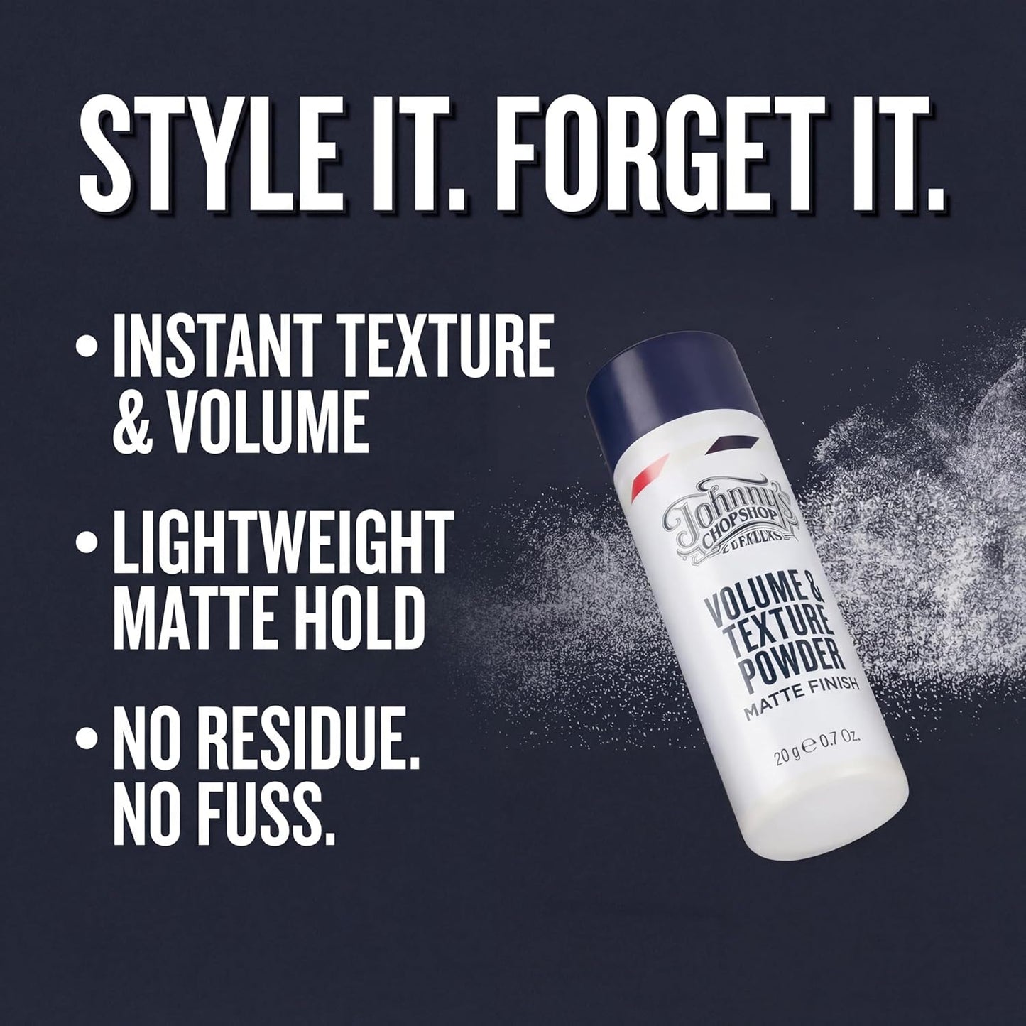 Volume & Texture Hair Styling Powder for Men - Instant Lift, Grip & Matte Finish - Lightweight Root Volumizer | 20g (0.7 oz)