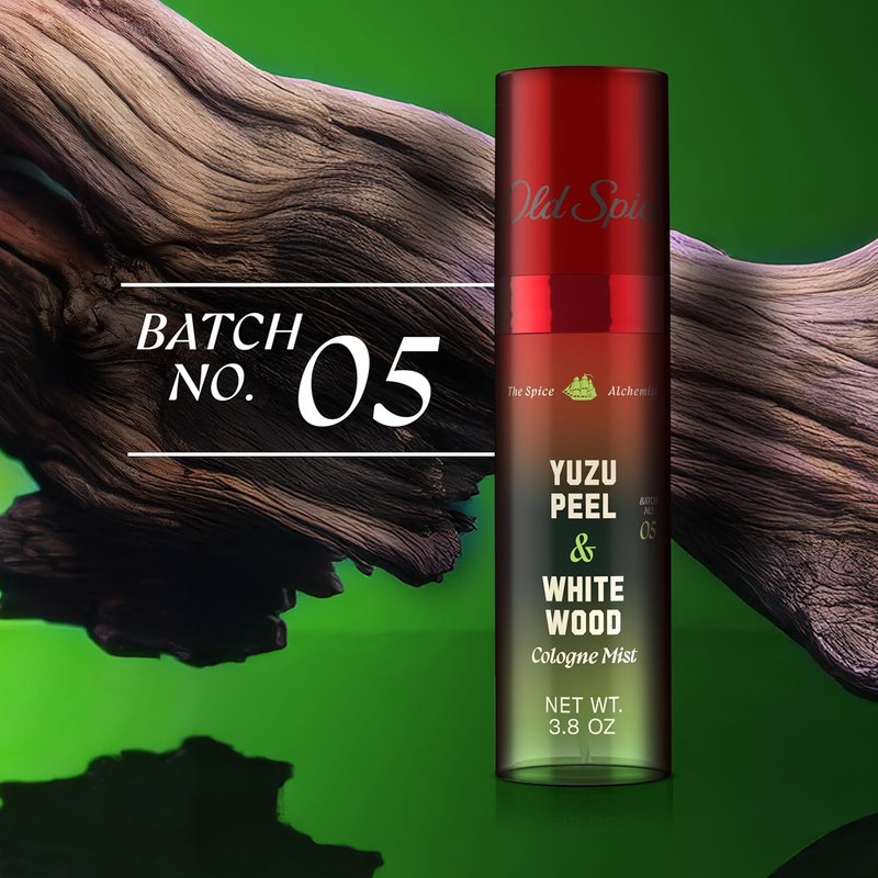Old Spice Cologne Mist - Spice Alchemist Collection | 24/7 Infused Scent, Yuzu Peel & White Wood, 3.8 oz