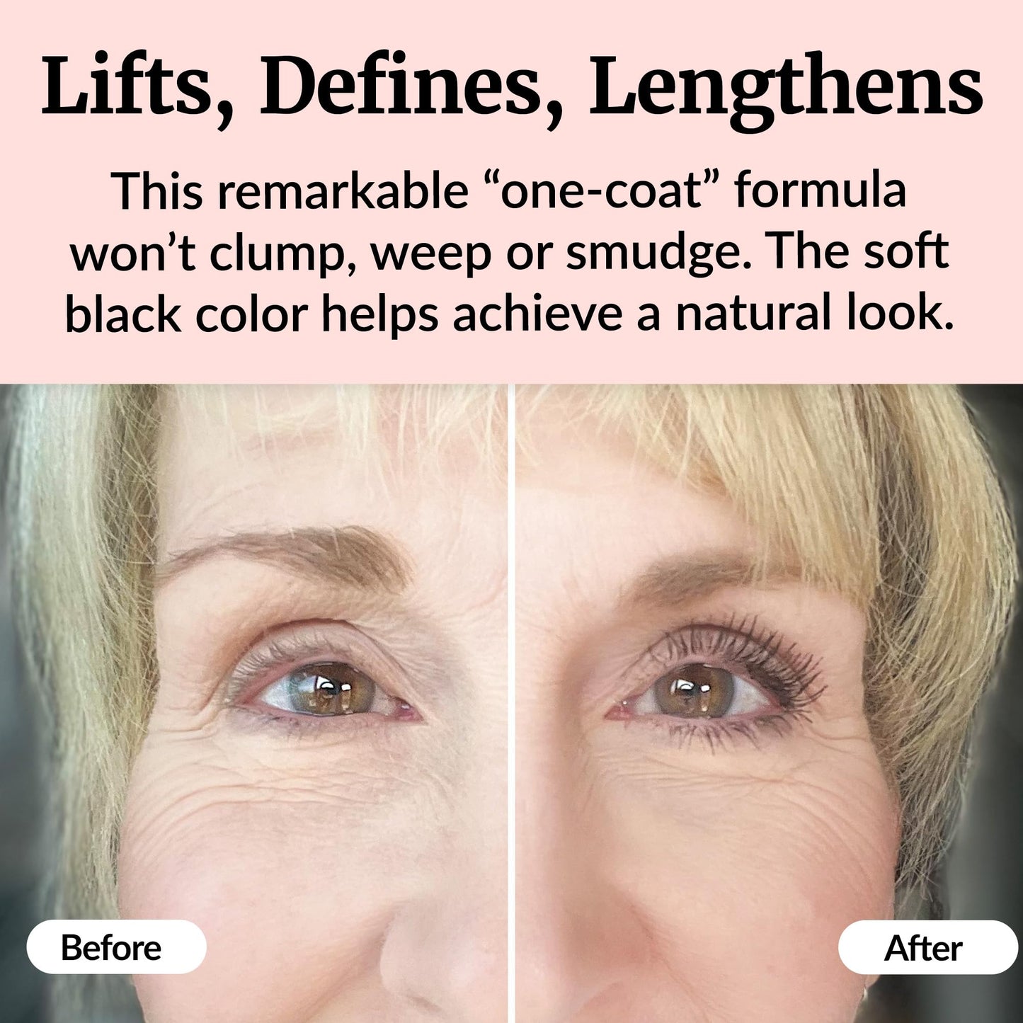 Vibriance Volumizing Tubing Mascara, Soft Black - Hypoallergenic, Moisturizing, Lifting, Long-Lasting - Special Tube Formula for 50+