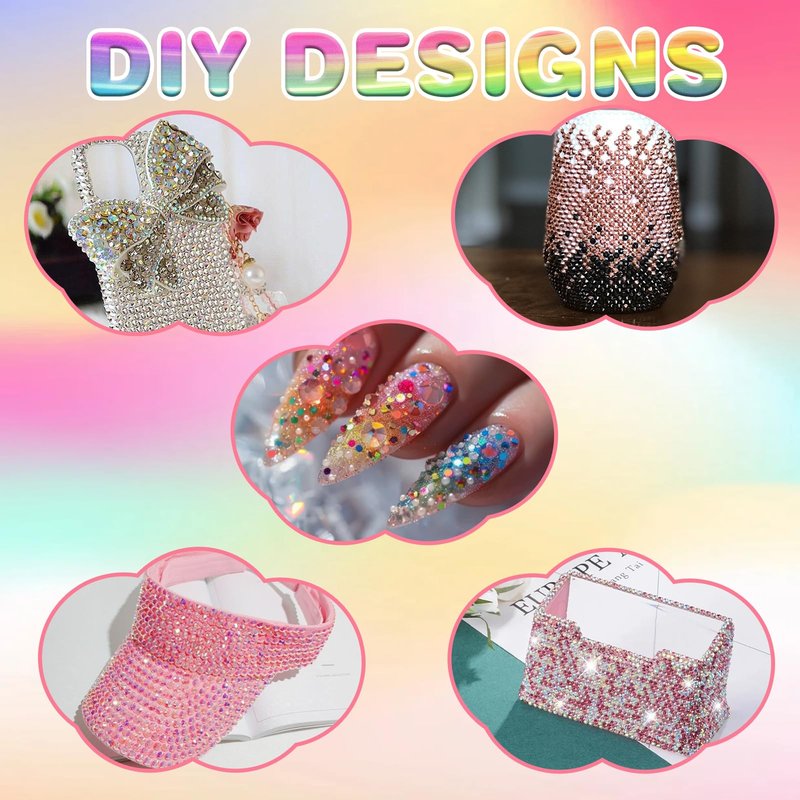 Resin Jelly Bedazzling Kit with 30000 Rhinestone,Rhinestones for Bedazzling,3mm Flatback Bedazzling Gems for Nails, 3pcs B7000 Rhinestone Glue,Crafting, Clothes,Bedazzler Kit for Adults, Kids,DIY