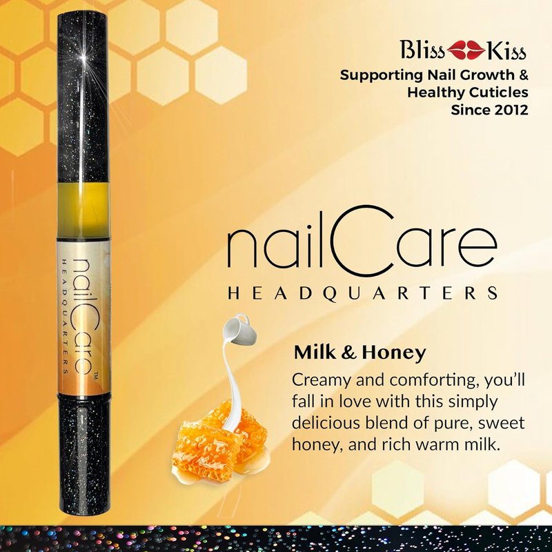 Simply Pure Cuticle Oil Pen by Nail Care Headquarters - Strengthen & Nourish Damaged Nails | Milk & Honey Scent