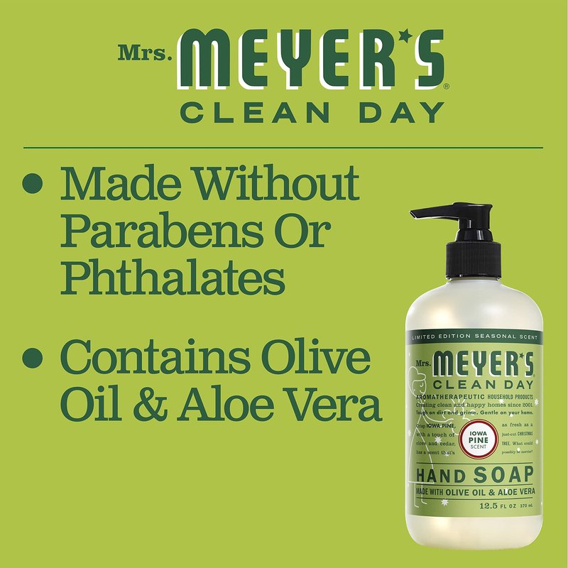Mrs. MEYER'S Clean Day Liquid Hand Soap Iowa Pine, 12.5 Fl Oz (Pack of 1)