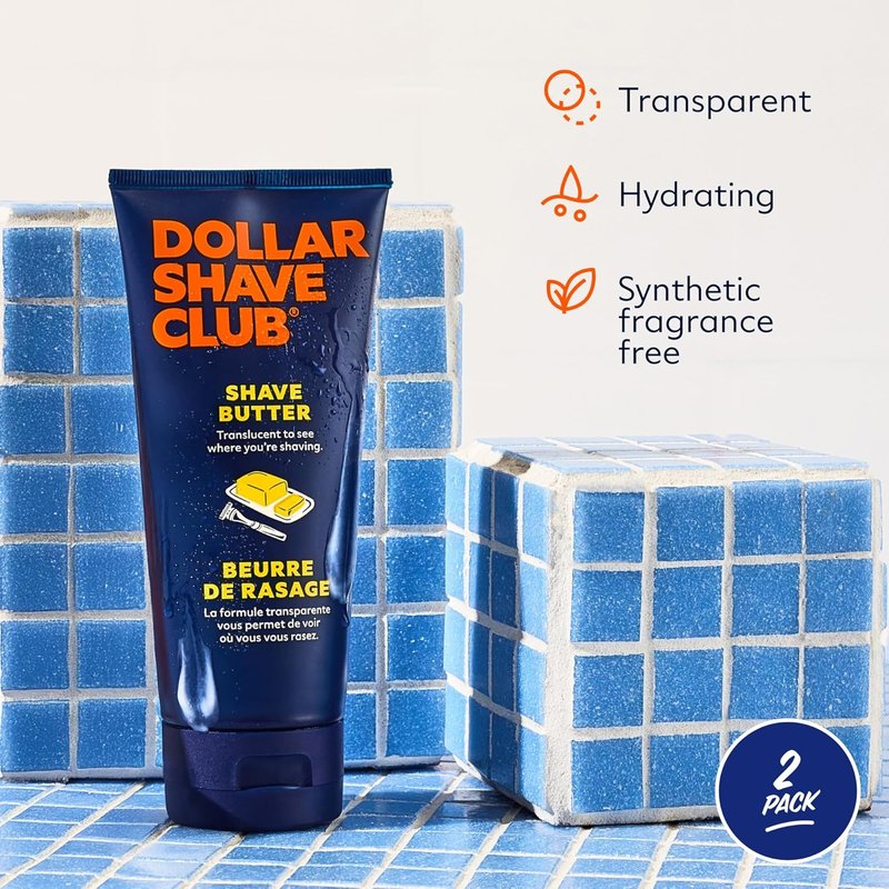 Dollar Shave Club | Shave Butter - Translucent Shaving Cream for Sensitive Skin | 6 Ounce (2 Pack)
