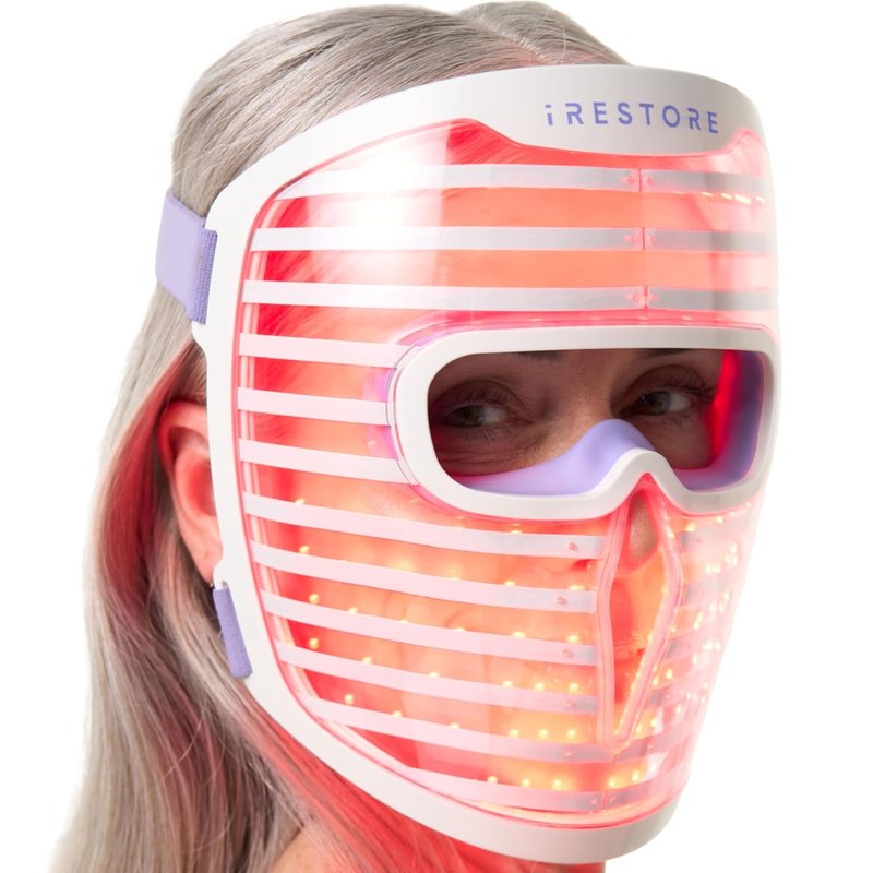 iRestore LED Face Mask - Youthful Skin Red Light Therapy | 360 LEDs for Wrinkles & Dark Spots