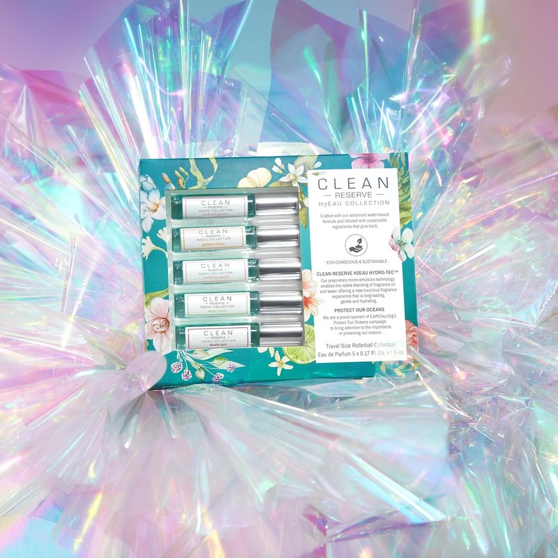 CLEAN H2EAU Fragrance Discovery Gift Set - Travel Mini Size Water-Based Perfumes | Cruelty-Free & Paraben-Free