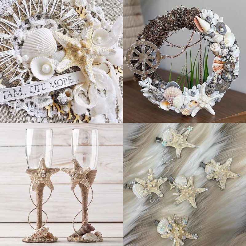 Natural Starfish for Crafts - 20PCS Bulk Decor for Wedding & Beach Theme | 1" to 3" Size