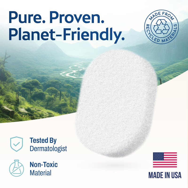 HartFelt Bath Sponge | Soft Exfoliating Body Sponge for Dead Skin | Chemical-Free Bath Scrubber for Body | Cleanses Skin from Dirt & Excess Oil | Made in USA - 1 Count