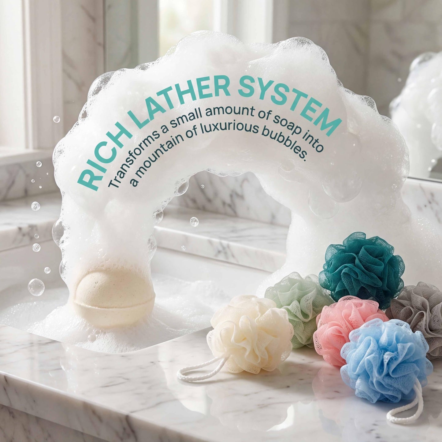 Travel Size Loofah with Case - Mini Exfoliating Body Scrubber, Portable Bath Sponge for Shower, Compact Shower Pouf for Women Men, Lightweight Travel Essentials, (C)