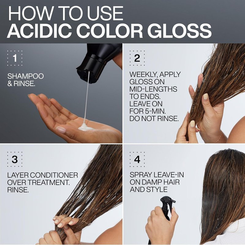Redken Acidic Color Gloss Shampoo - Sulfate-Free Formula for Color Protection & Shine - 10.1 oz