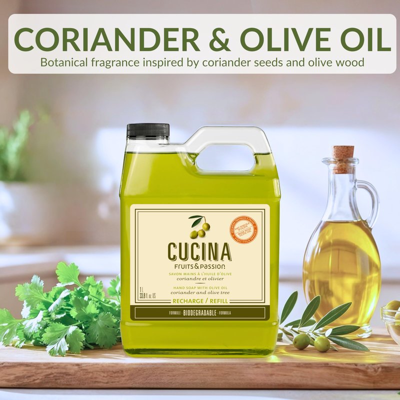 Cucina Coriander and Olive Tree 33.8 oz Purifying Hand Wash Refill