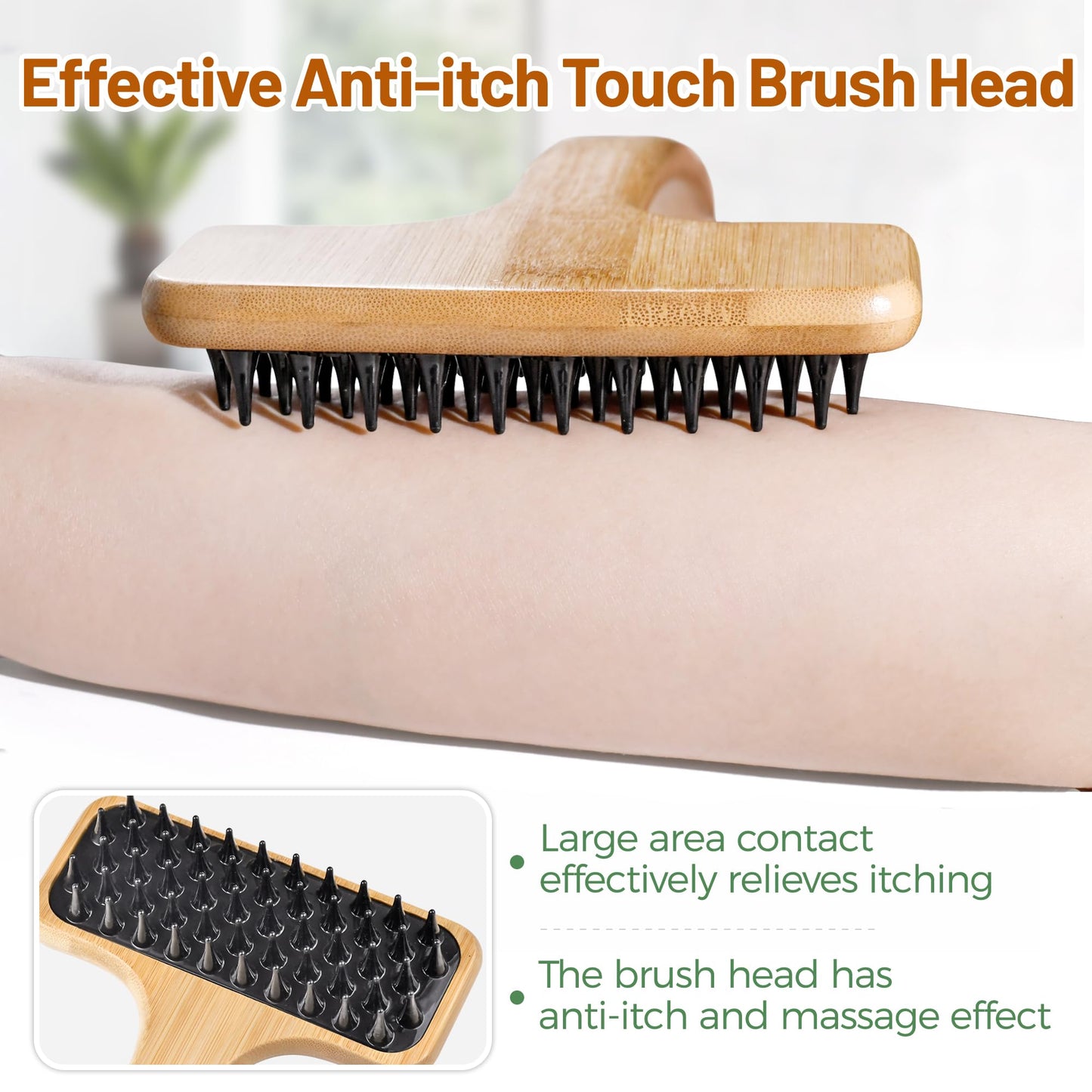 NURENDER Back Scratcher for Men, 22''Extra Long Handle Bamboo Back Scratcher, 2 in 1 Back Massager and Body Scratcher, Gentle Relief for Adults, Pregnancy, Elderly, Gift for Fathers.