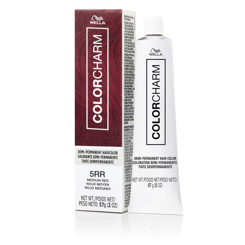 COLORCHARM Demi Permanent Hair Color, 5RR Medium Red, Gloss, Refresh & Tone, 2 Fl Oz
