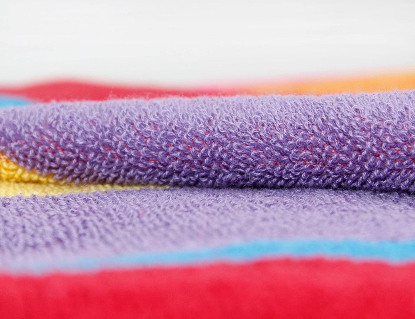 COTTON CRAFT Summer of Siam Extra Wide Beach Towel for Two - 58x68 - Pure Cotton - Double Woven Jacquard Thick Plush Super Soft Luxurious Velour Pile - Pool Picnic Bath - 450 GSM - Multi Color Stripe